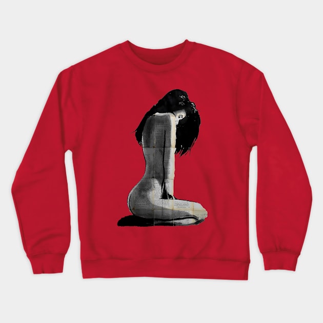 Pen and Ink (Girl) Crewneck Sweatshirt by Zervo